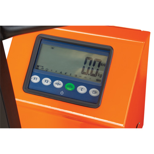 Digital Scale Pallet Truck, 44.5" L x 27.75" W, 4400 lbs. Cap. Seaboard Timber Mart