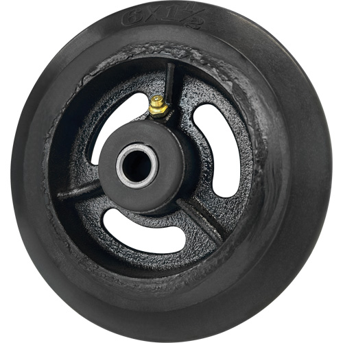 Mold-On Rubber Wheel, 6'' (152 mm) Dia. x 1-1/2" (38 mm) W, 450 lbs. (204 kg.) Capacity Seaboard Timber Mart