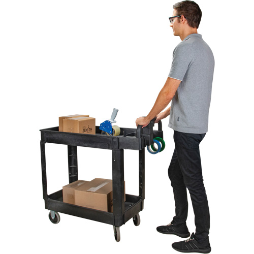 Chariot utilitaire, 2 tiers, 17-1/8" x 33-1/2" x 37-5/8", Capacit&eacute; 550 lb Seaboard Timber Mart