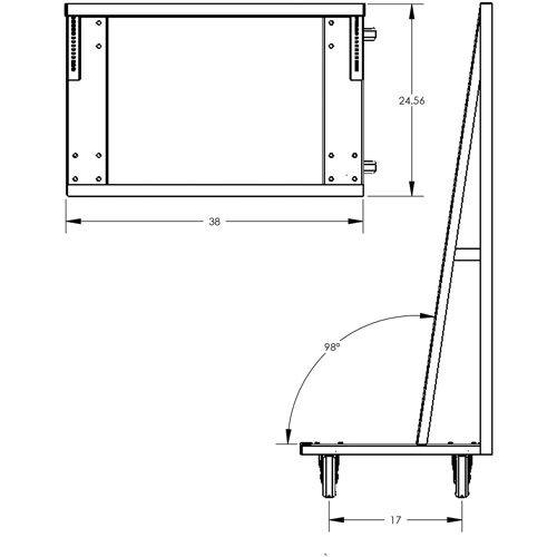 Single-Sided Heavy Duty A-Frame Cart with 6 Trays, 38" x 25" x 63", 2500 lbs. Capacity Seaboard Timber Mart