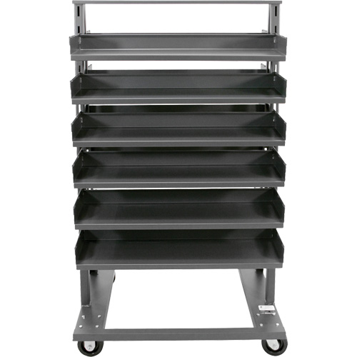 Double-Sided Heavy Duty A-Frame Cart with 12 Trays, 38" x 30" x 63", 2500 lbs. Capacity Seaboard Timber Mart