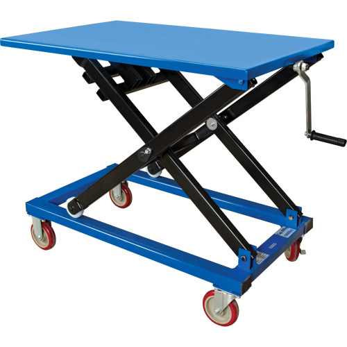 Manual Scissor Lift Table, 37-3/8" L x 23-5/8" W, Steel, 660 lbs. Capacity Seaboard Timber Mart