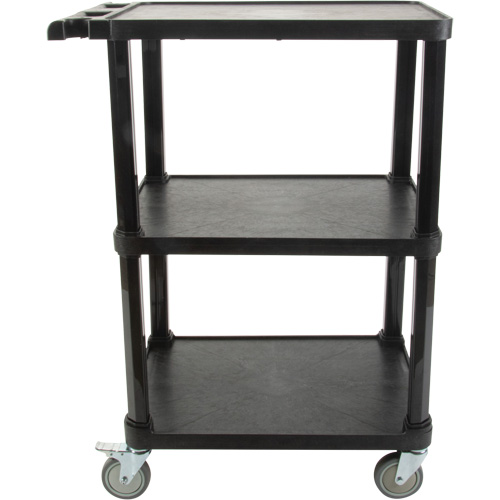Utility Cart with Flat Shelf, 3 Tiers, 18-1/8" x 37-3/8" x 27-3/4", 330 lbs. Capacity Seaboard Timber Mart