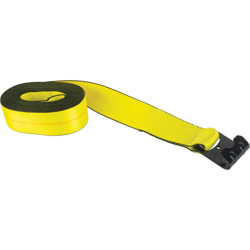 Logistic Strap, Flat Hook, 3" W x 30' L, 5400 lbs. (2449 kg) Working Load Limit Seaboard Timber Mart