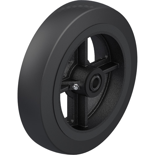Roue en caoutchouc noir sur noyau en fonte Seaboard Timber Mart