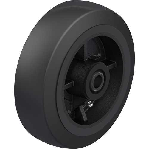 Roue en caoutchouc noir sur noyau en fonte Seaboard Timber Mart