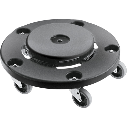 Brute&reg; Dolly, Polyethylene, Black, Fits: 20 - 55 US Gal. Seaboard Timber Mart