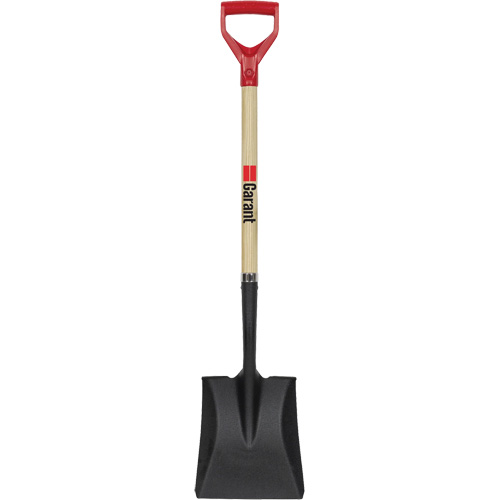 Square Point Shovel, Wood, Tempered Steel Blade, D-Grip Handle, 43-1/2" Long Seaboard Timber Mart