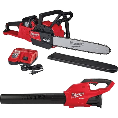 Ensemble souffleuse & scie &agrave; chaîne sans fil, 16", &agrave; pile, 18 V Seaboard Timber Mart