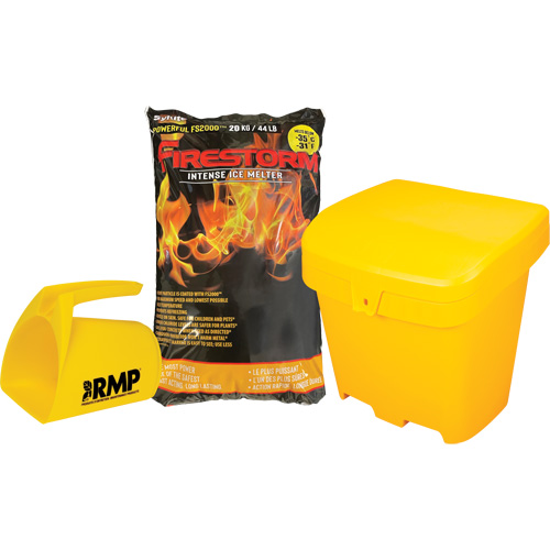 Firestorm Intense Ice Melter Kit with 56 Bags, Bag, 44 lbs. (20 kg), -32°C (-25°F) Melting Point Seaboard Timber Mart