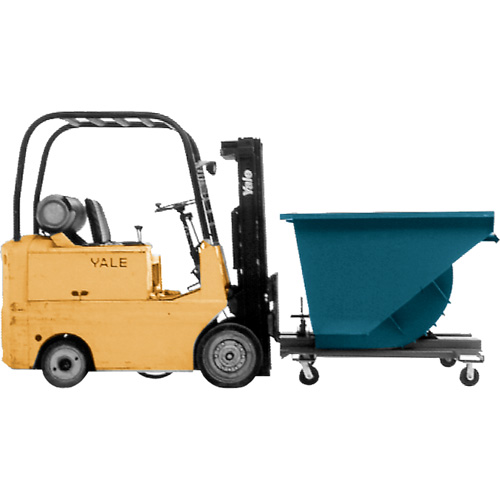 Self-Dumping Hopper, Steel, 1/2 cu.yd., Blue Seaboard Timber Mart