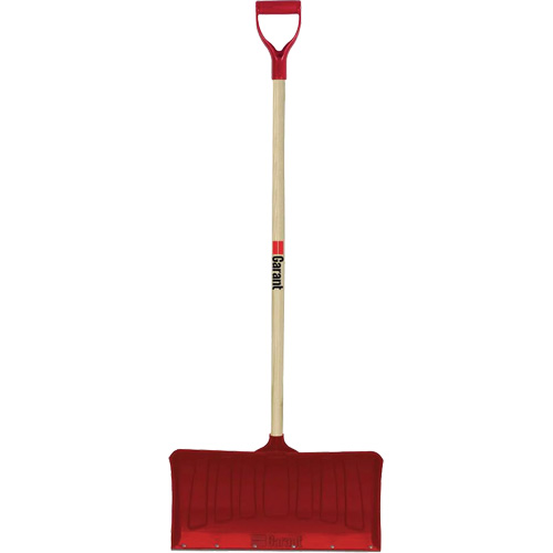 Red Snow Pusher, Polypropylene Blade, D-Grip Handle, 20-3/4" W Seaboard Timber Mart