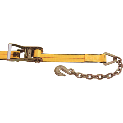 Ratchet Straps, Chain Anchor, 2" W x 30' L, 3335 lbs. (1513 kg) Working Load Limit Seaboard Timber Mart