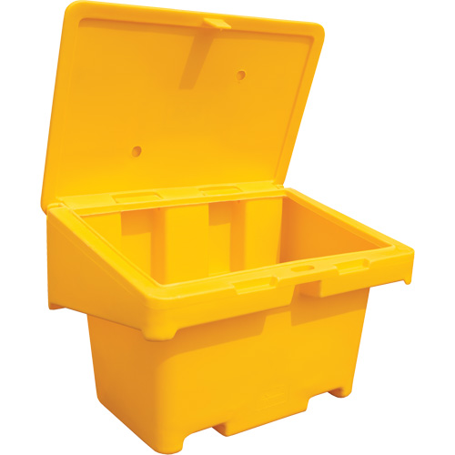 Salt Sand Container SOS, With Hasp, 42" x 29" x 30", 11 cu. Ft., Yellow Seaboard Timber Mart