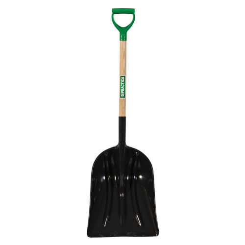 Grain & Coal Scoop Shovel, Wood, Polypropylene Blade, D-Grip Handle, 30-1/4" Length Seaboard Timber Mart