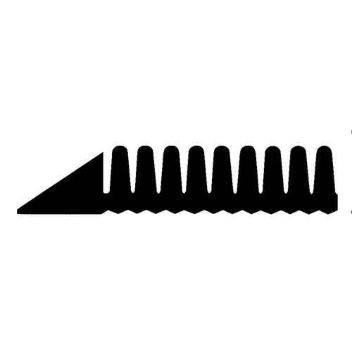 Tapis Mat-A-Dor, Caoutchouc, Grattoir Type, Motif Style pointe de doigt, 3' x 6', Noir Seaboard Timber Mart