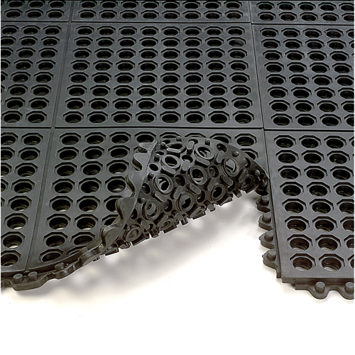 Tapis 24/Seven, Caoutchouc, 3' la c, 3' lo, 5/8" &eacute;paisseur, Noir Seaboard Timber Mart