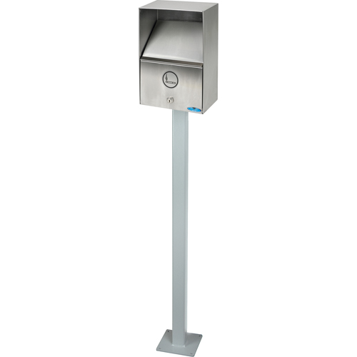 Smoking Receptacles, Wall-Mount, Stainless Steel, 3.3 Litres Capacity, 13-1/2" Height Seaboard Timber Mart