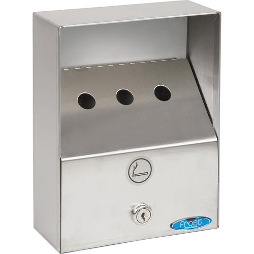 Smoking Receptacles, Wall-Mount, Stainless Steel, 1 Litres Capacity, 9" Height Seaboard Timber Mart