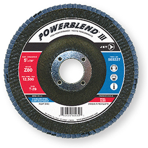 Disque &agrave; lamelles PowerBlend, 7" x 7/8", Type 29, Grain Z120, Alumine de zirconium Seaboard Timber Mart