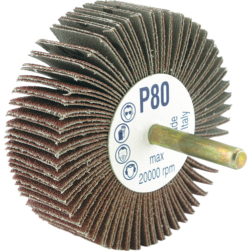 Shaft Mounted Flapwheel, 80 Grit, 3" x 1/4" Seaboard Timber Mart