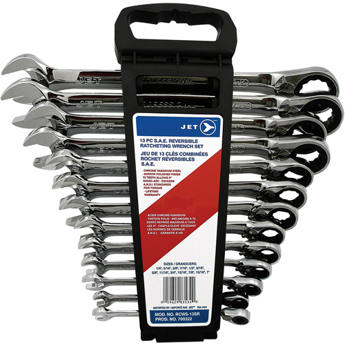 Long Pattern Reversible Wrench Set, Ratcheting Combination, 13 Pieces, Imperial Seaboard Timber Mart