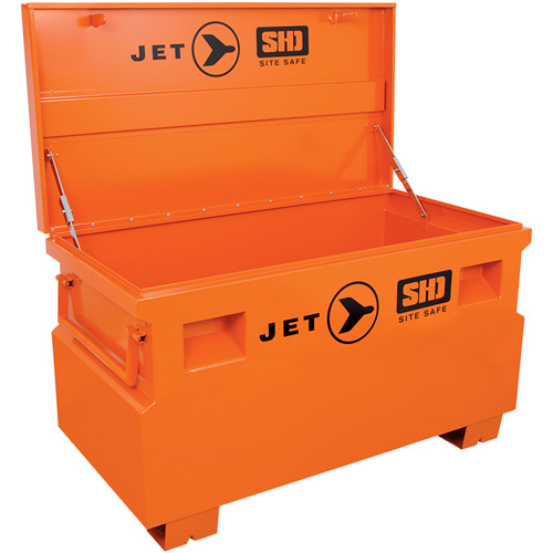 JSB-4824 Heavy-Duty Jobsite Tool Storage Box, 48-1/8" x 24-1/8" x 28-3/8", Steel, Orange Seaboard Timber Mart