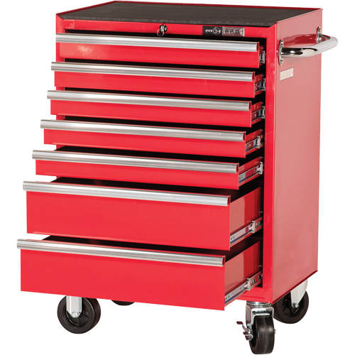 PRC2707 Pro Series Roller Cabinet, 7 Drawers, 27" W x 16" D x Red Seaboard Timber Mart