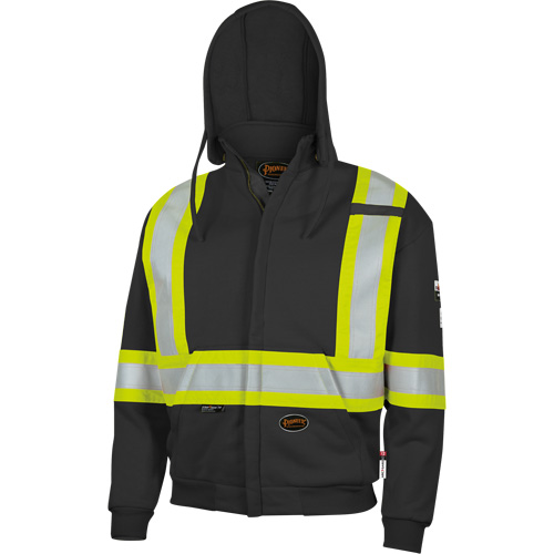 337SF Flame-Resistant Zip Style Hoodie, Men's, Small, Black, 22 cal/cm² Seaboard Timber Mart