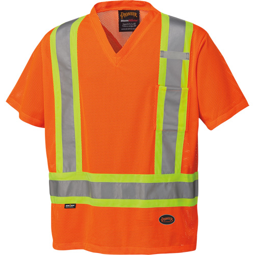 5994 T-shirt de s&eacute;curit&eacute; haute visibilit&eacute;, Polyester, 2T-Grand, Orange haute visibilit&eacute; Seaboard Timber Mart