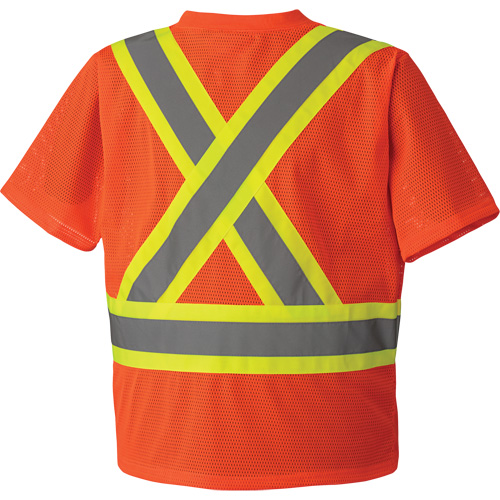 5994 T-shirt de s&eacute;curit&eacute; haute visibilit&eacute;, Polyester, 2T-Grand, Orange haute visibilit&eacute; Seaboard Timber Mart
