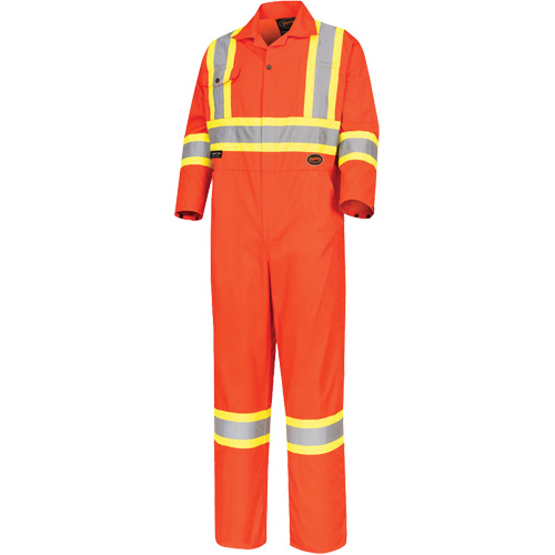 5514 High-Visibility Safety Coveralls, 36, High Visibility Orange Seaboard Timber Mart