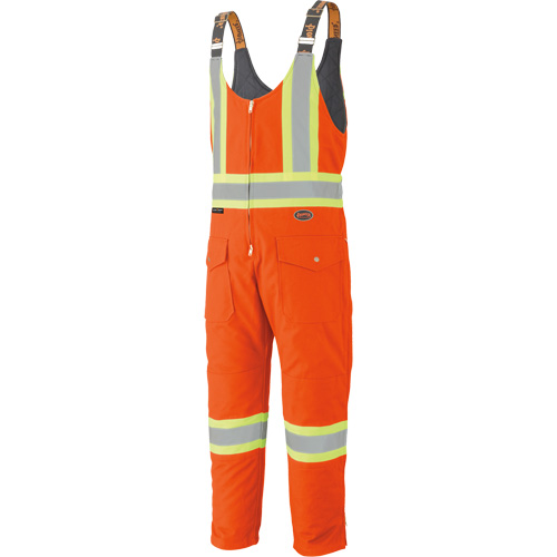 5538 High Visibility Quilted Duck Overalls, Cotton, X-Large, High Visibility Orange Seaboard Timber Mart