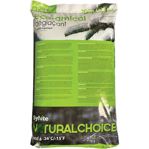 Produits de d&eacute;glaçage Natural Choice, Sac, 44 lb(20 kg), Point de fonte -26°C (-14,8°F) Seaboard Timber Mart
