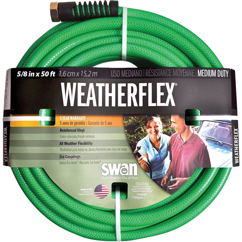 Weatherflex Medium Duty Garden Hoses, Vinyl, 5/8" dia. x 50' Seaboard Timber Mart