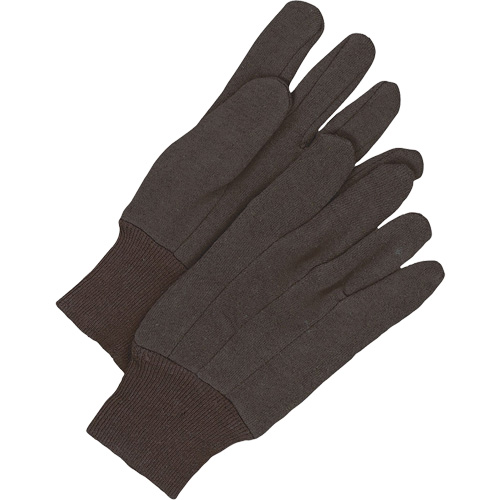 Classic Jersey Gloves, One Size, Brown, Unlined, Knit Wrist Seaboard Timber Mart