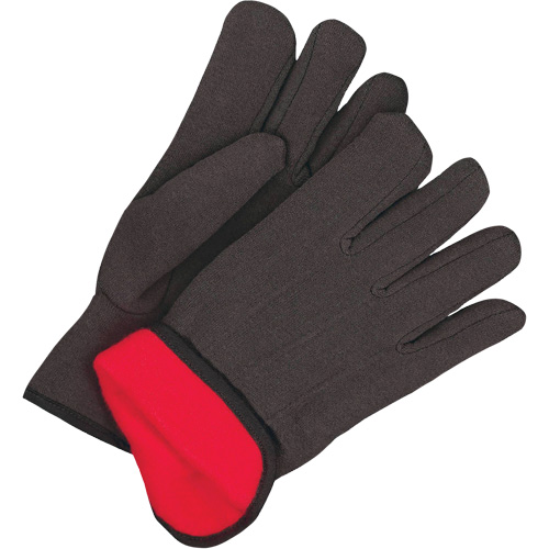 Classic Jersey Gloves, One Size, Black, Red Fleece, Slip-On Seaboard Timber Mart