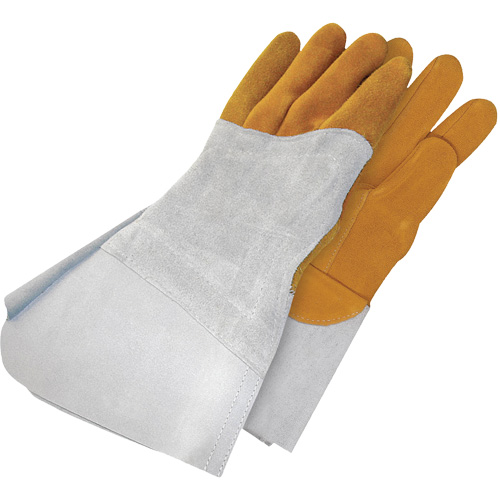 Gants de soudage &agrave; l'arc TIG en cuir de daim retourn&eacute; Gander Brand, Cuir fleur de daim, Taille 10 Seaboard Timber Mart