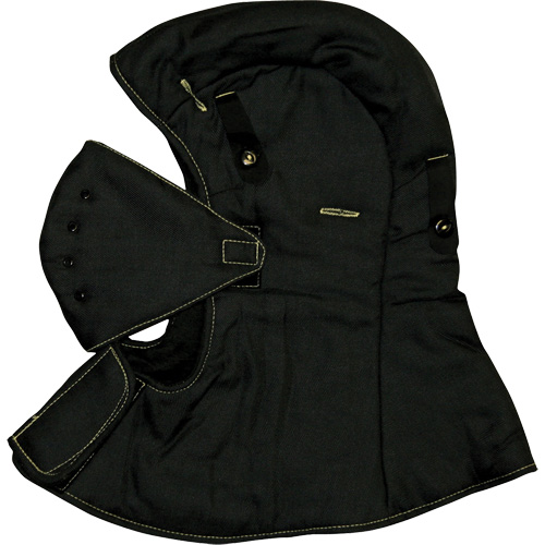 CarbonX&reg; FR Hardhat Liner with Face Mask, Black, Cotton/Jersey/Twill Seaboard Timber Mart