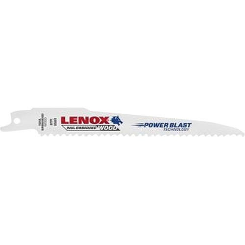 Wood Reciprocating Saw Blade, Bi-Metal, 6 TPI, 6" L x 3/4" W Seaboard Timber Mart