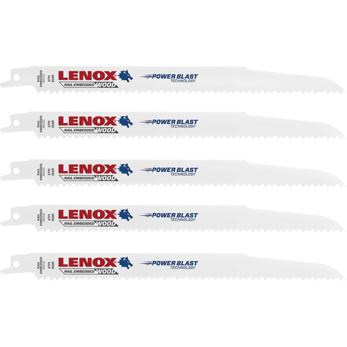 Wood Cutting Reciprocating Saw Blades, Bi-Metal, 6 TPI, 9" L x 3/4" W Seaboard Timber Mart