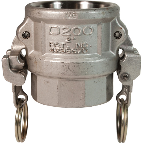 Coupleur &agrave; came et cannelure EZ Boss-Lock, Acier inoxydable, Type D, 1", NPT femelle, 250 PSI Seaboard Timber Mart