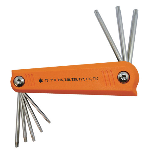 Folding Hex Key Set, 8 Pcs., Torx&reg; Seaboard Timber Mart