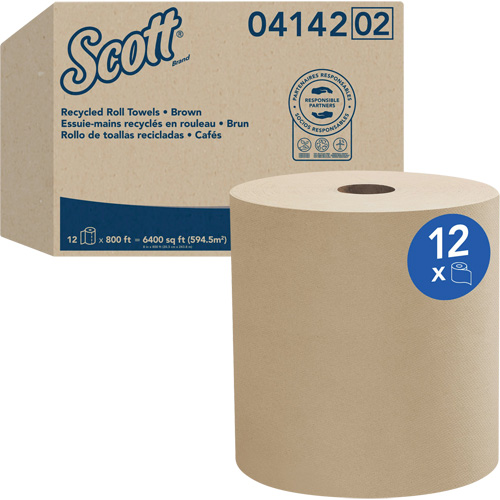 Serviettes en rouleaux durs Universel  de Scott, 1 pli, Standard, 800' lo Seaboard Timber Mart