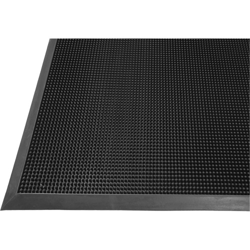 Gritstop Fingermat Matting, Rubber, Scraper Type, Textured Pattern, 2-2/3" x 3-3/4", Black Seaboard Timber Mart