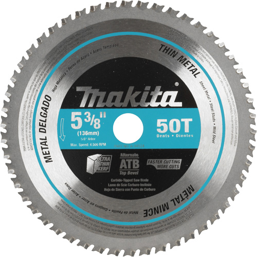 Carbide-Tipped Saw Blade, 5-3/8", 50 Teeth, Metal Use Seaboard Timber Mart