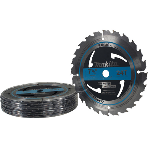 Lame de scie circulaire pour charpente &agrave; pointes au carbure, 7-1/4", 24 dents, Pour Bois Seaboard Timber Mart