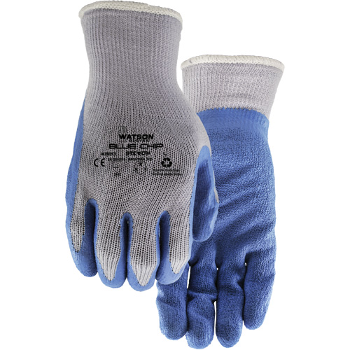 Stealth Blue Chip Coated Gloves, Large, Rubber Latex Coating, 10 Gauge, Polyester Shell Seaboard Timber Mart