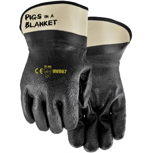 Pigs in a Blanket Coated Gloves, One Size, Nitrile/PVC Coating Seaboard Timber Mart