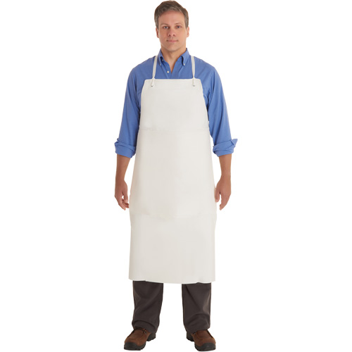 AlphaTec&reg; 56-101 PVC Apron, PVC/Vinyl, White, 33" W x 44" L Seaboard Timber Mart